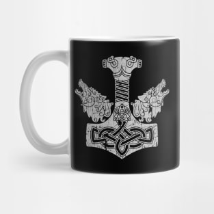 Viking Thors Hammer Mjolnir Norse Pagan Wolves Mug